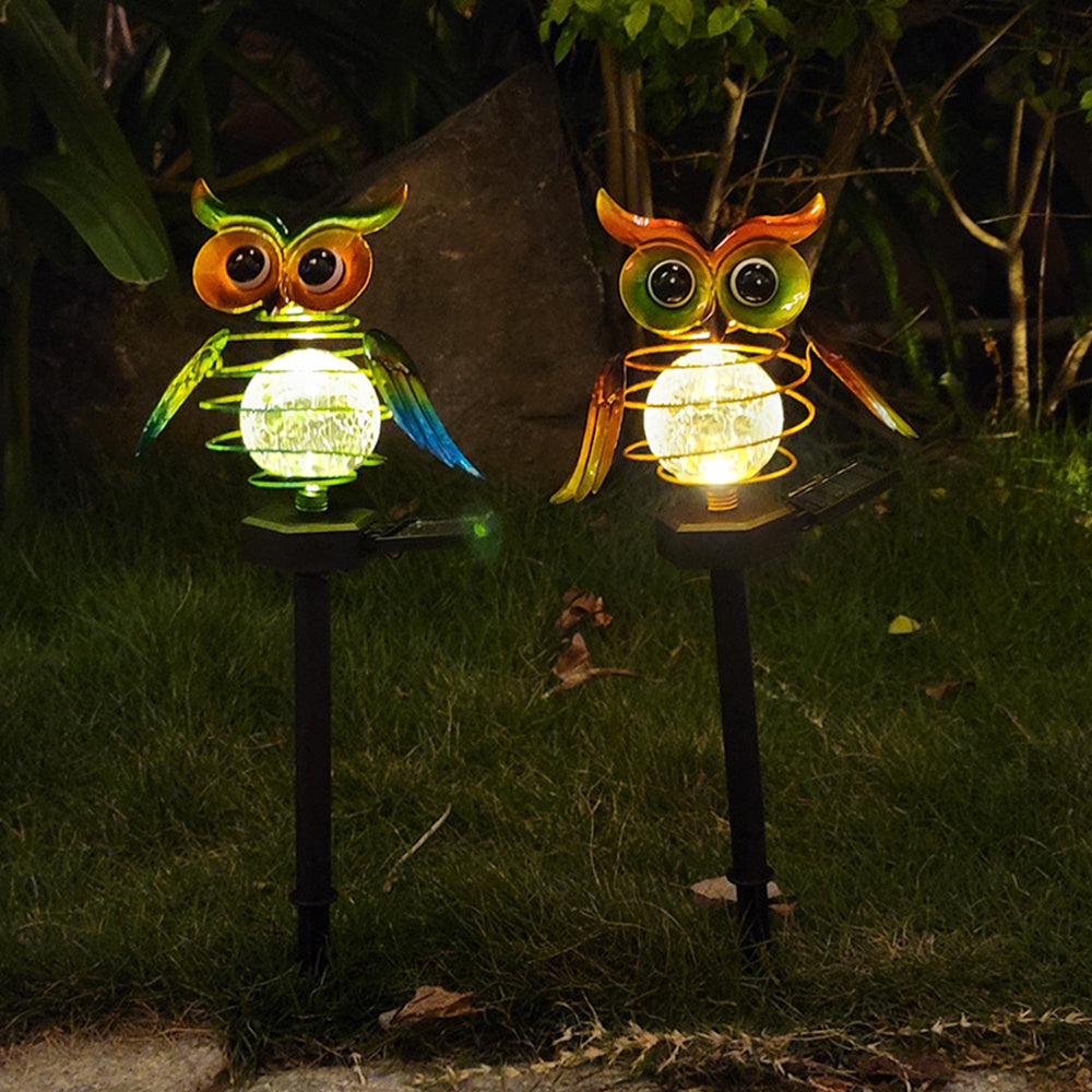 Solcellsdriven Uggla lampa för Trädgården