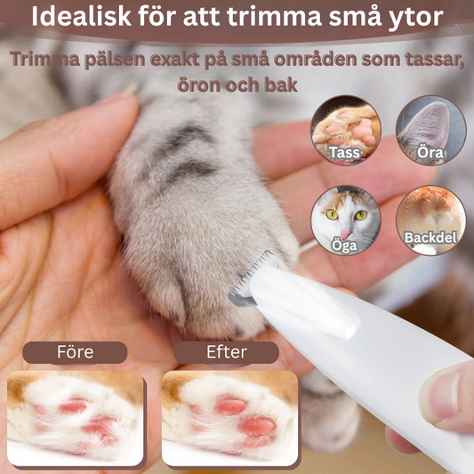 Djurtrimmer,Vattentät trimmer,LED-trimmer för husdjur,Trimmer med ljus,Klippmaskin för hund och katt,Ljudlös trimmer,Pälsvård hemma,Husdjurstrimmer, Batteridriven trimmer,Tystgående djurtrimmer,Pet trimmer,Waterproof pet clipper,LED grooming trimmer,Silent dog trimmer,Cat hair clipper
