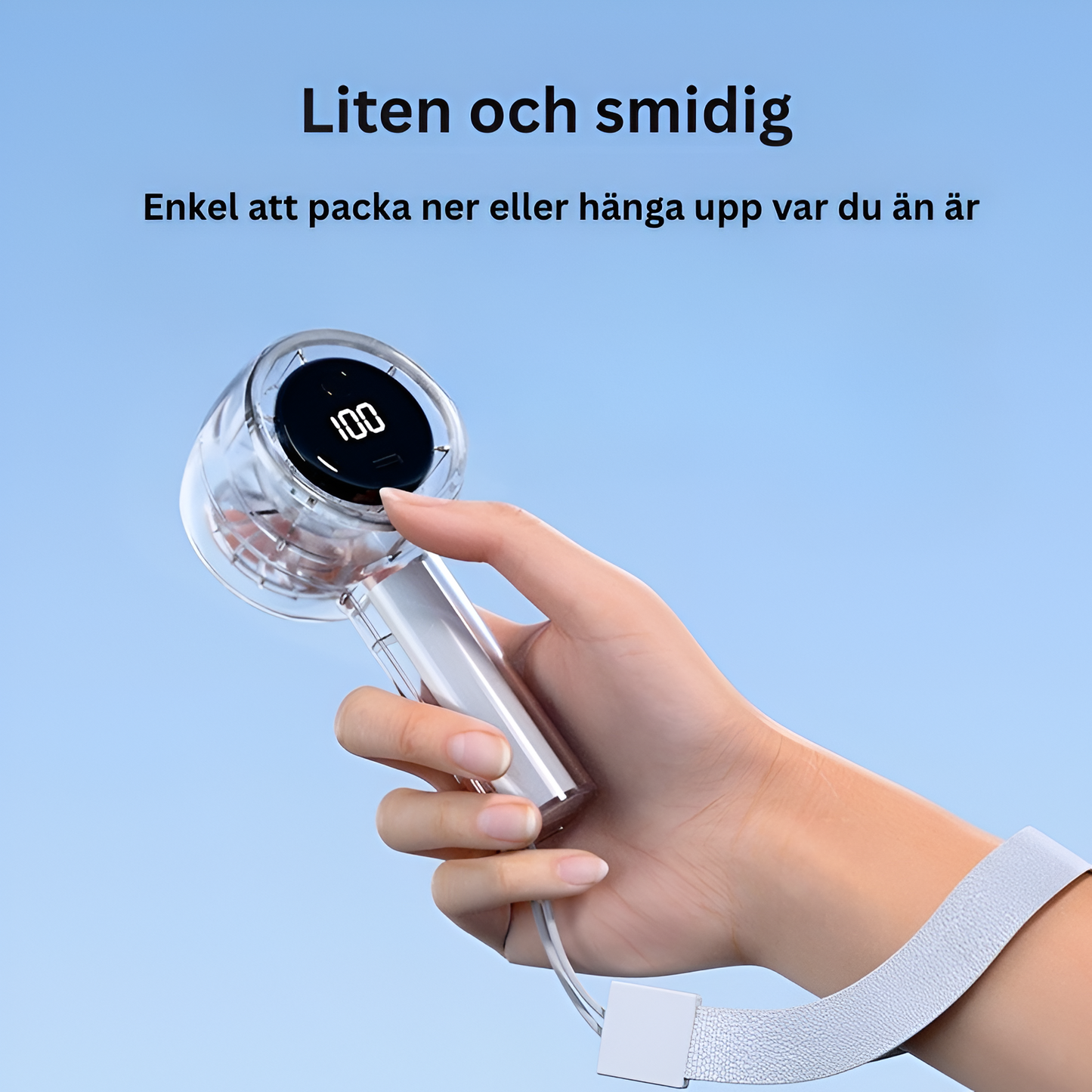 Mini-handfläkt – Bärbar, Uppladdningsbar & Kraftfull