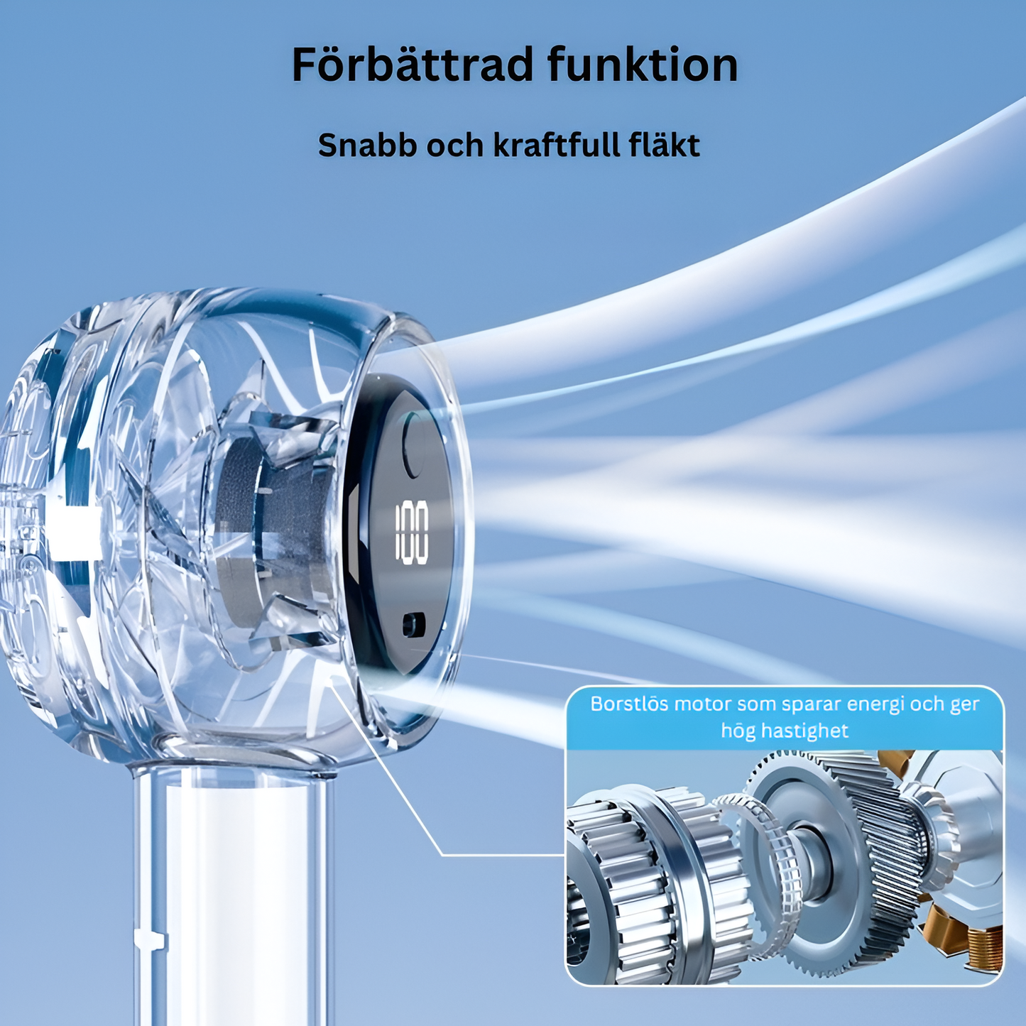 Mini-handfläkt – Bärbar, Uppladdningsbar & Kraftfull